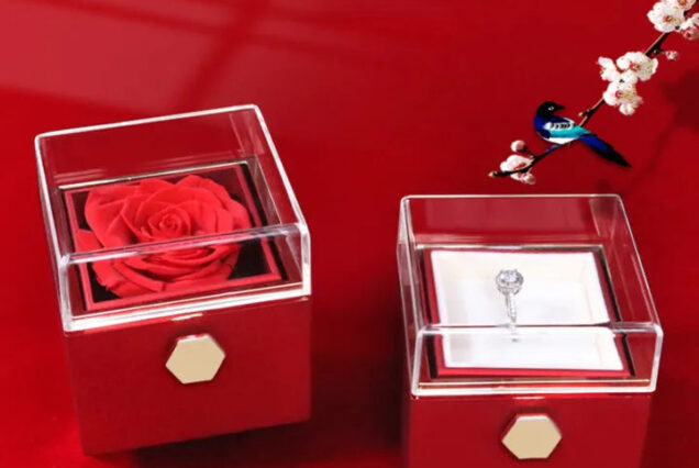 Rotating Rose Gift Box